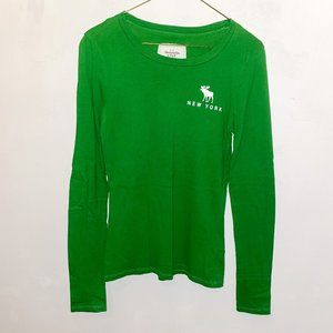 Abercrombie New York green long sleeve shirt